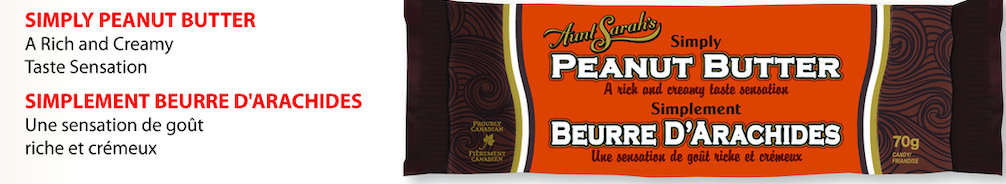 Aunt Sarah's Simply Peanut Butter- 30 bars for 60$. Tax calculated at checkout. Free Shipping.